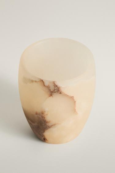 ALABASTER TOOTHBRUSH TUMBLER — Beige 2