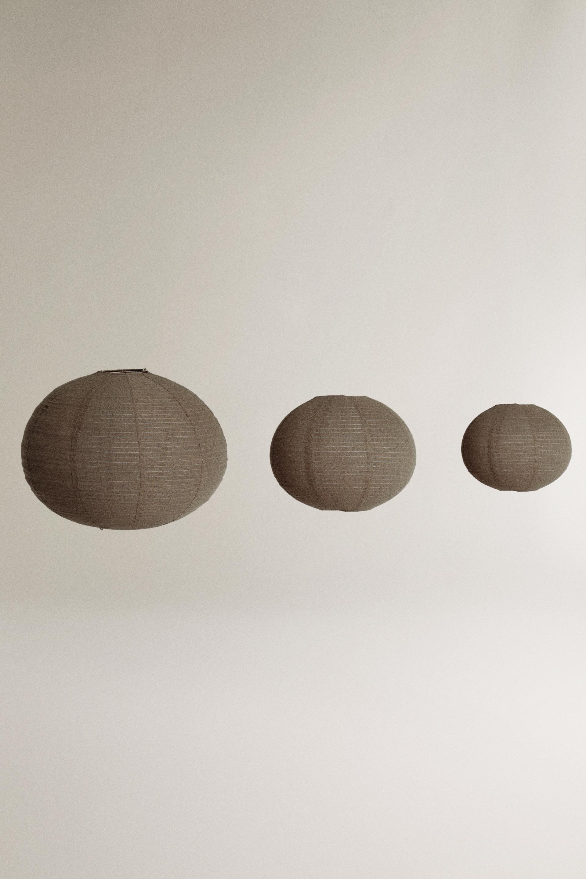 LINEN CEILING LAMP SHADE Gray green ZARA Canada