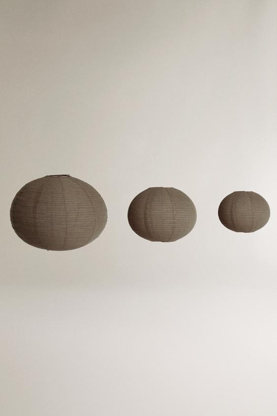 LINEN CEILING LAMP SHADE Grey green ZARA United Kingdom