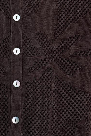 JACQUARD CARDIGAN - Brown by Zara - Image 10