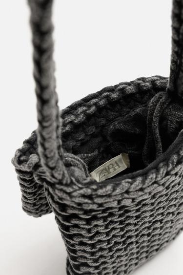 MACRAMÉ CROSSBODY BAG - Black by Zara - Image 6