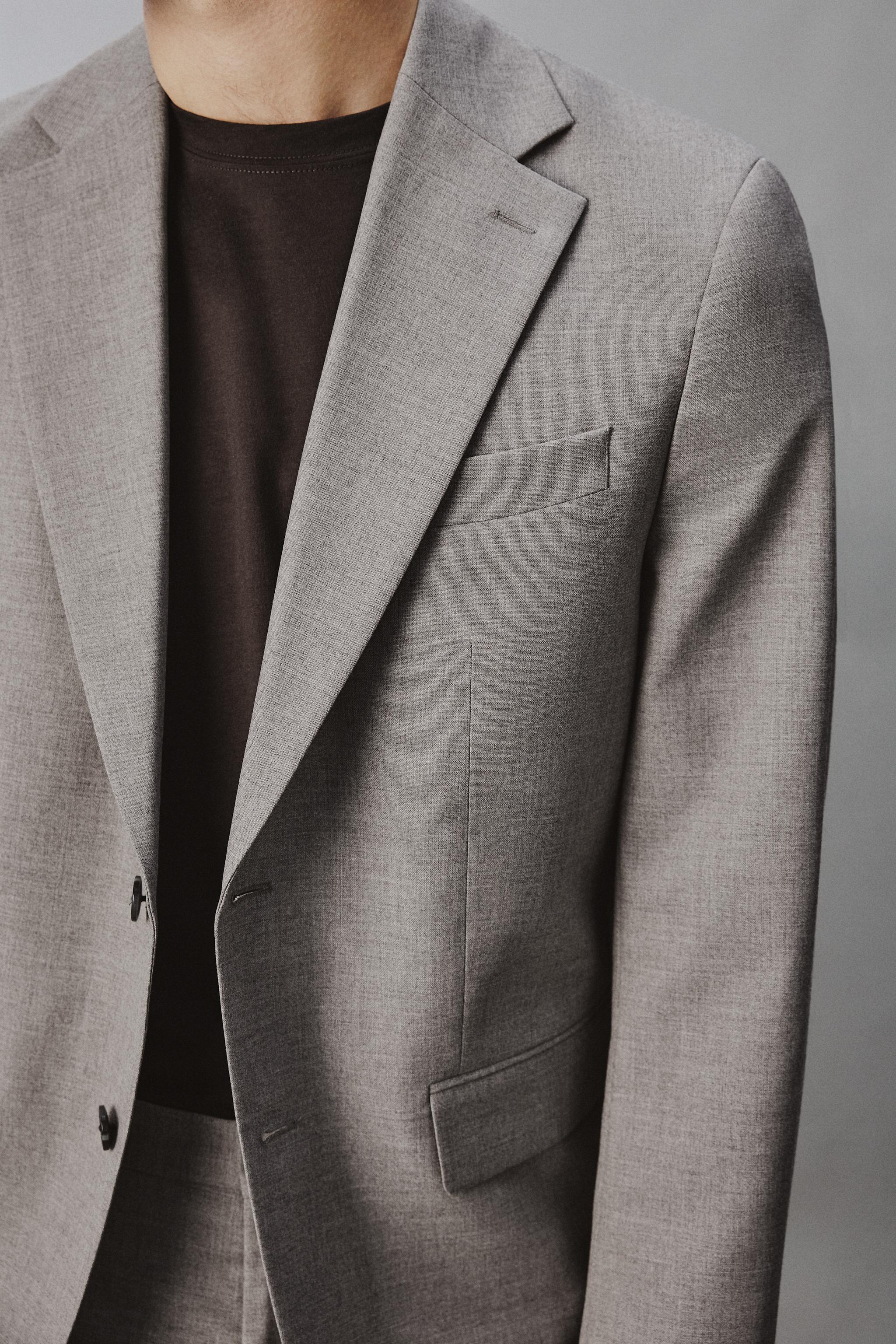 BLAZER REGULAR FIT COSTUME STRUCTURÉ