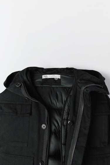 LIMITED EDITION PADDED PARKA WITH REMOVABLE LINING - Black by Zara - Image 2