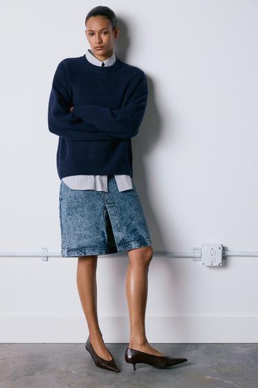 SUDADERA PUNTO LISO - Marino de Zara