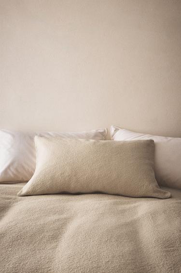COTTON JACQUARD CUSHION COVER - Light beige by Zara