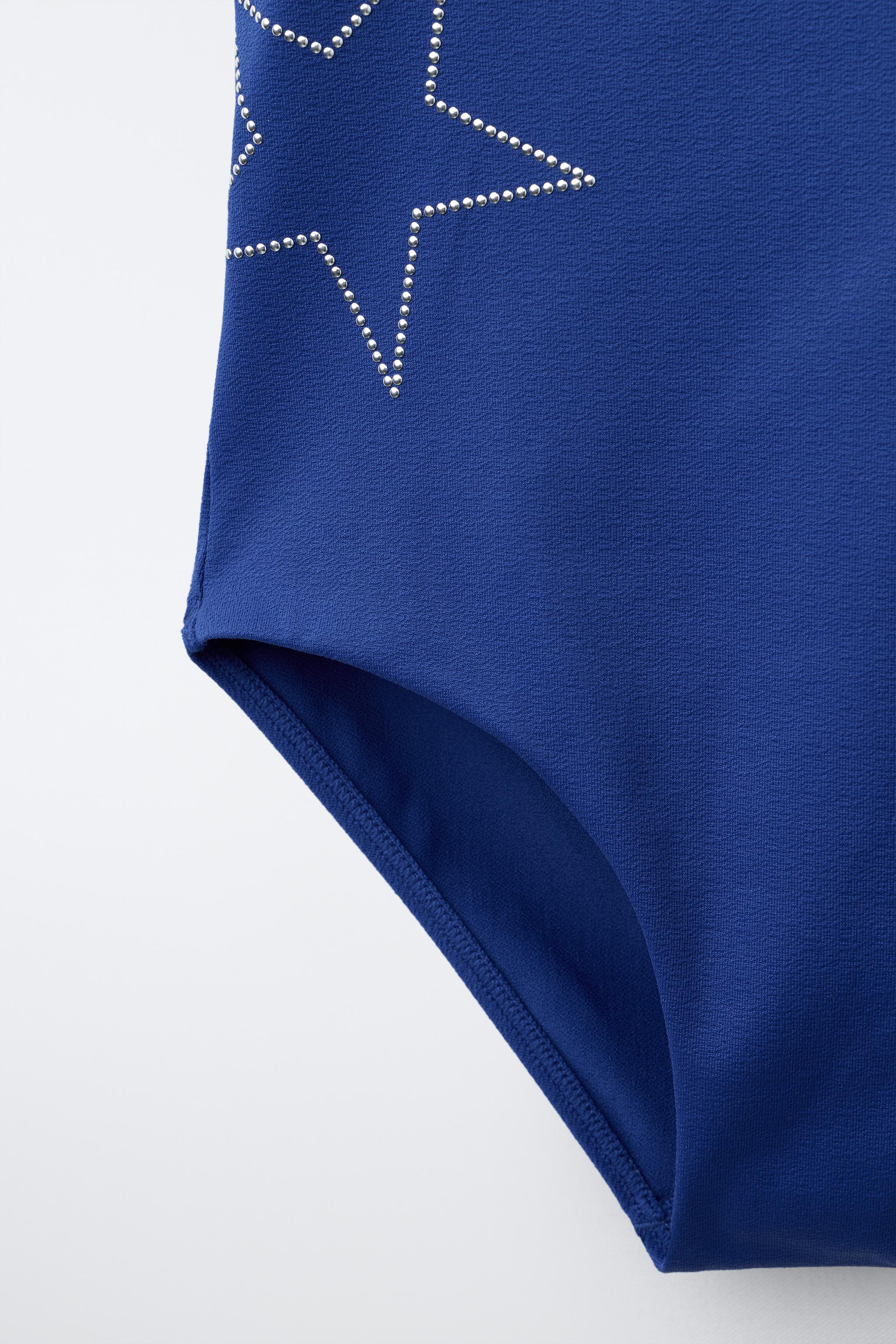 6-14 YEARS/ STUDDED STAR SWIMSUIT