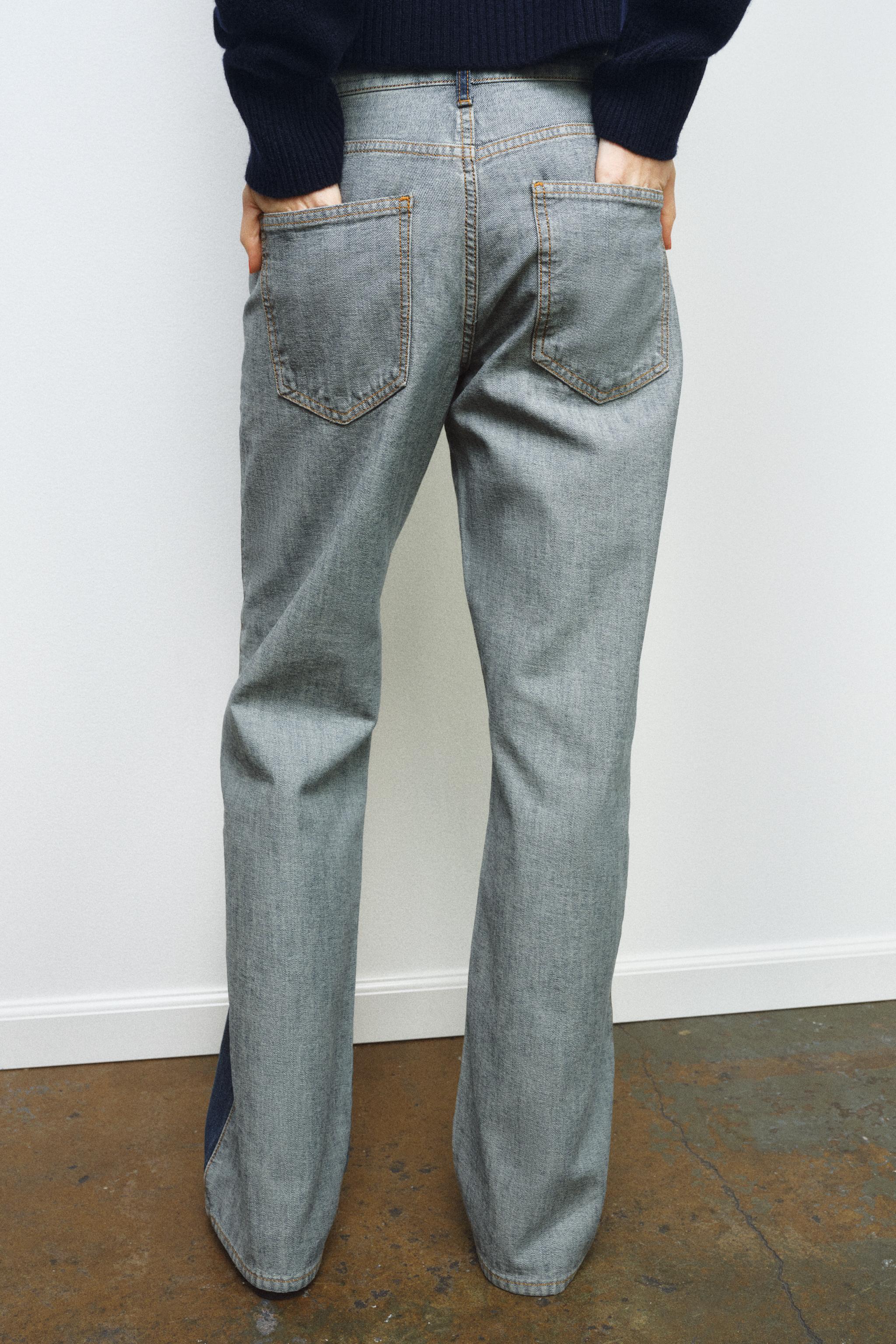 ZW COLLECTION MID-RISE STRAIGHT LEG JEANS - Blue | ZARA United States