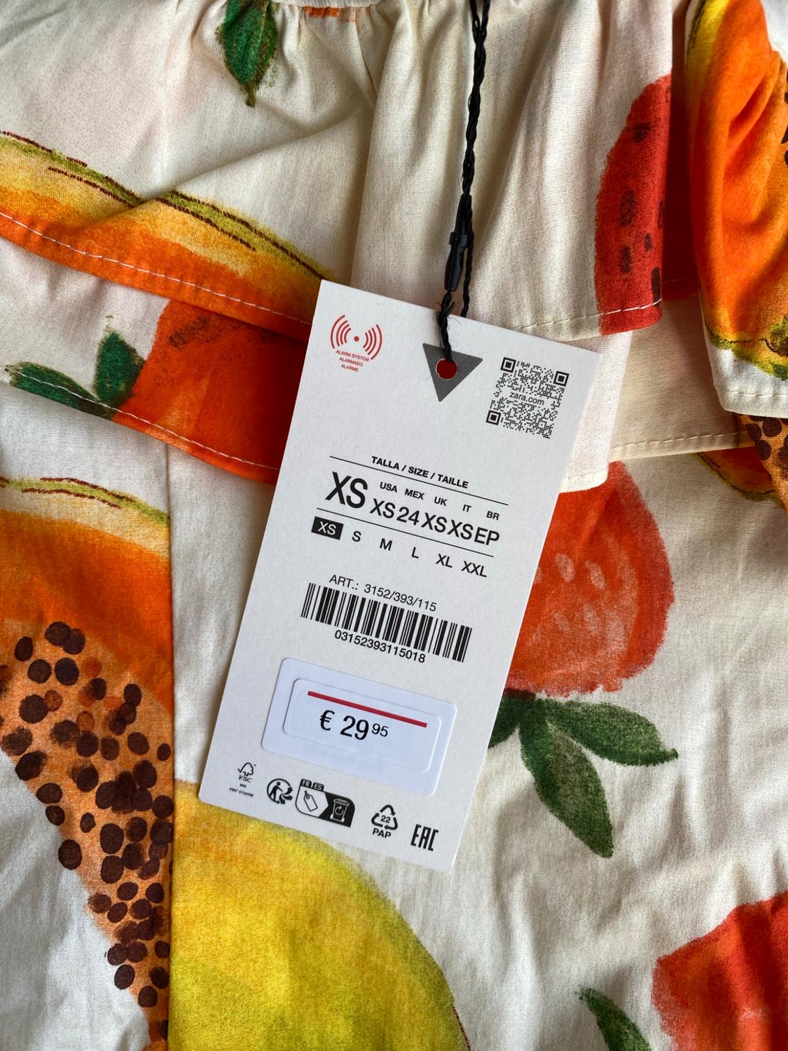 FRUIT PRINT RUFFLED MINI DRESS - Image 3