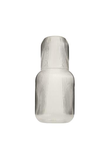 BOROSILICATE BOTTLE AND TUMBLER SET (SET OF 2) - Transparent by Zara