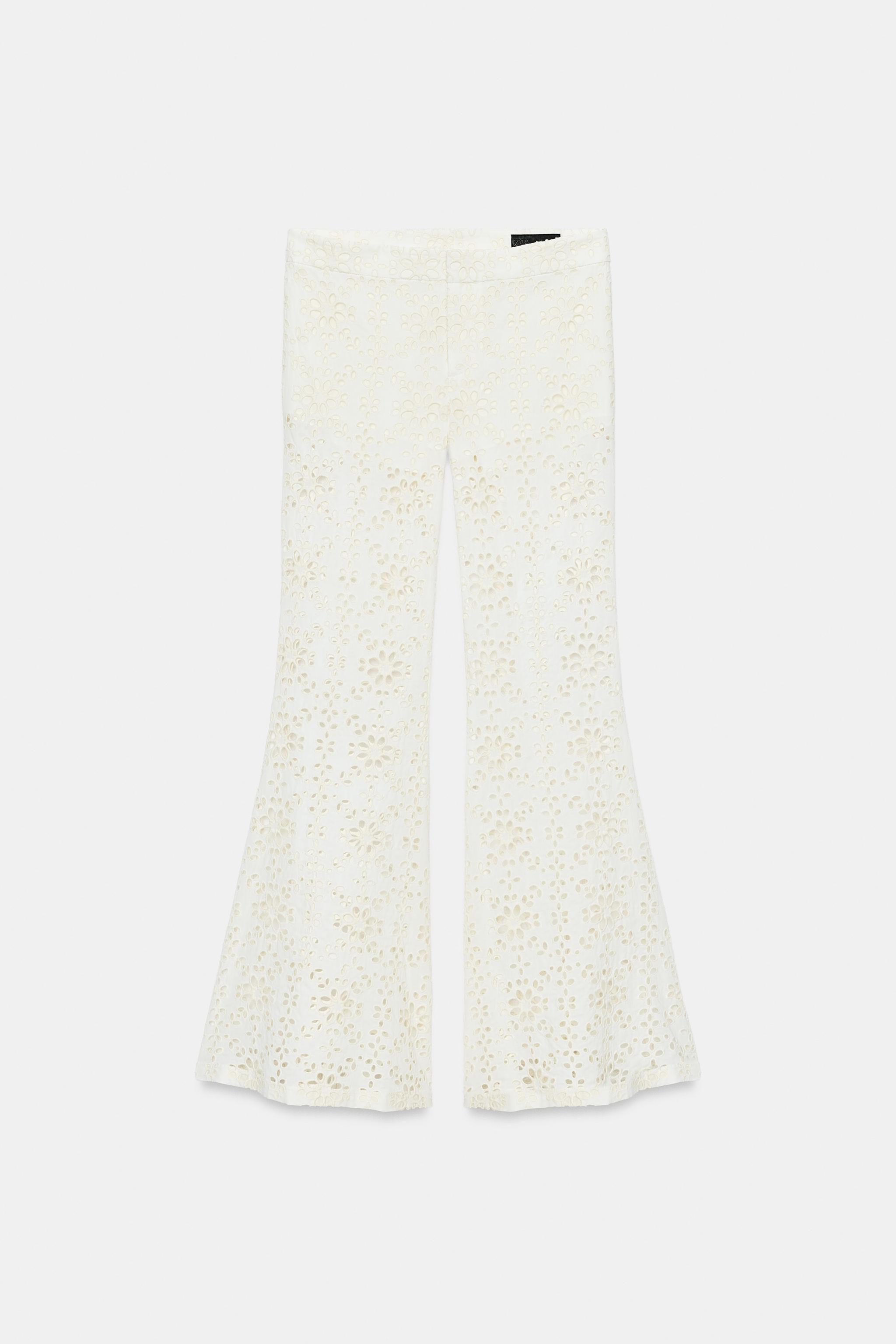 EMBROIDERED FLARE PANTS ZW COLLECTION