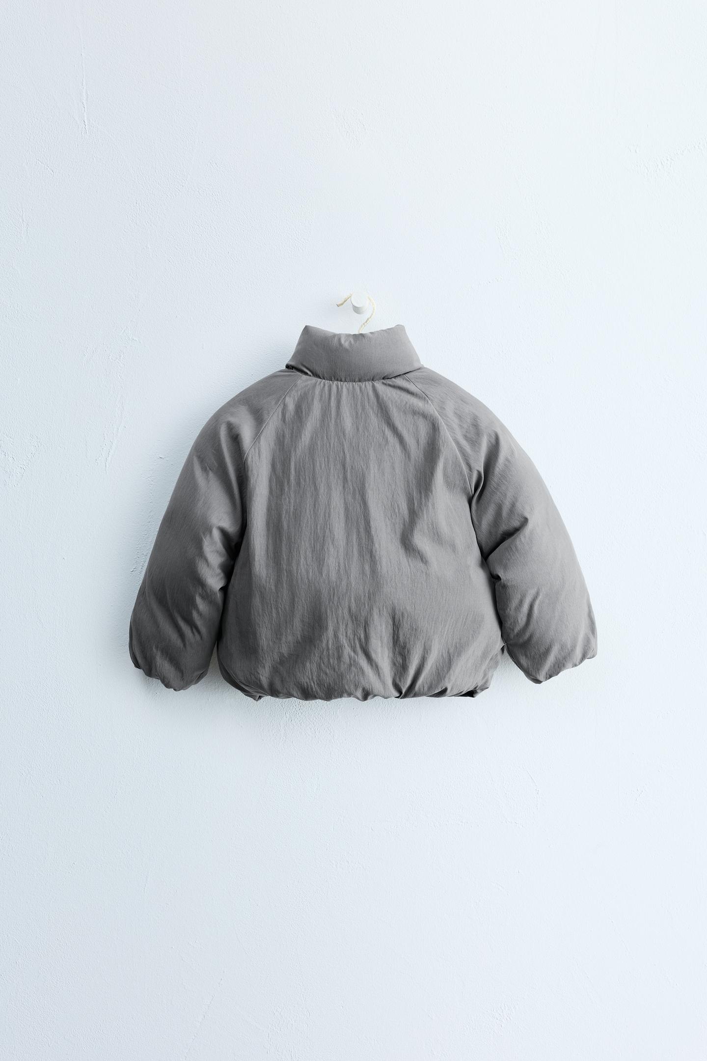 Детская куртка Zara Timeless - Quilted Frog Fastening, цвет: Серый — фото 2