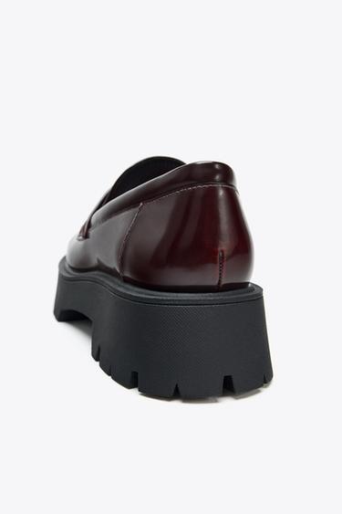 PENNY PLATFORM LOAFERS - Burgundy Red by Zara - Image 5