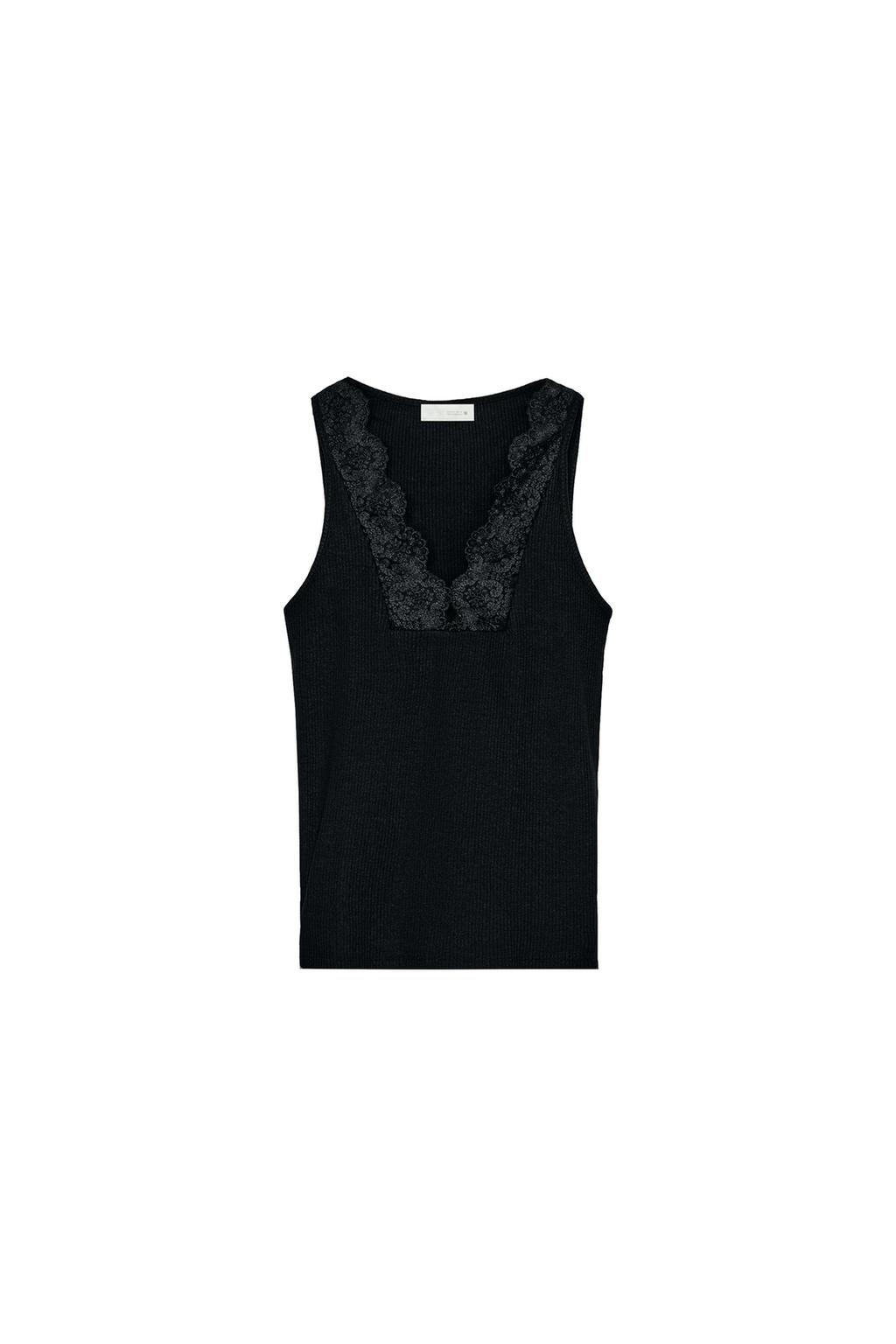 LACE RIBBED TOP - image 3