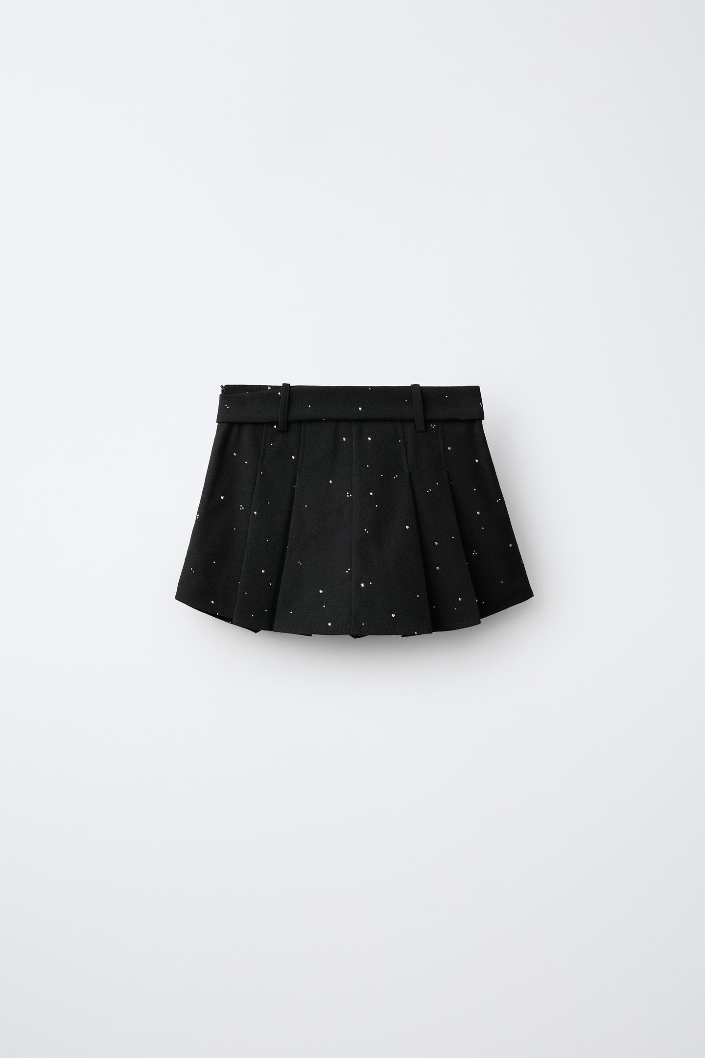 Детская юбка Zara Rhinestone Belt, цвет: Чёрный — фото 2