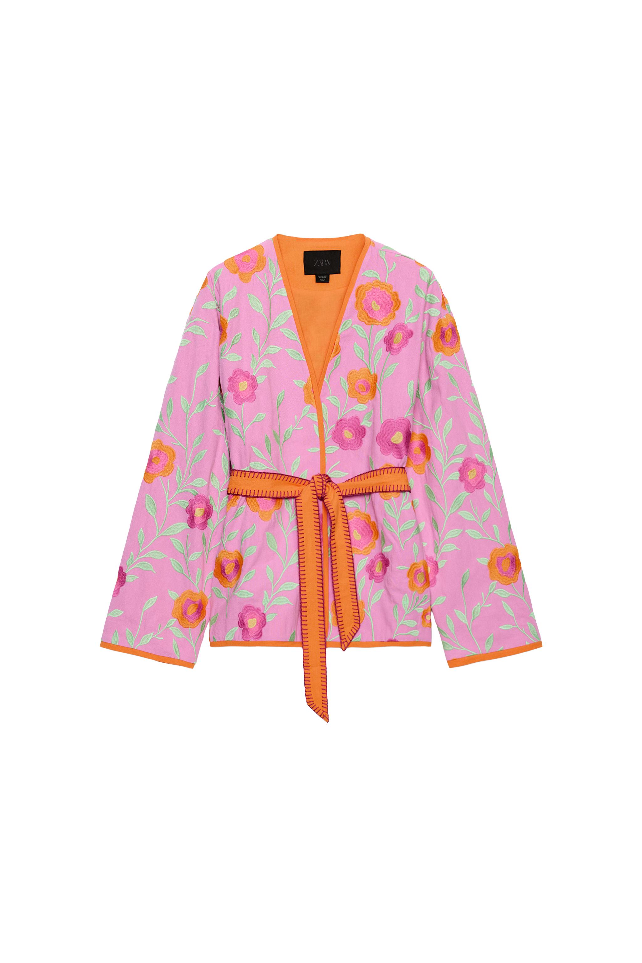 KIMONO CINTURÓN BORDADOS FLORES