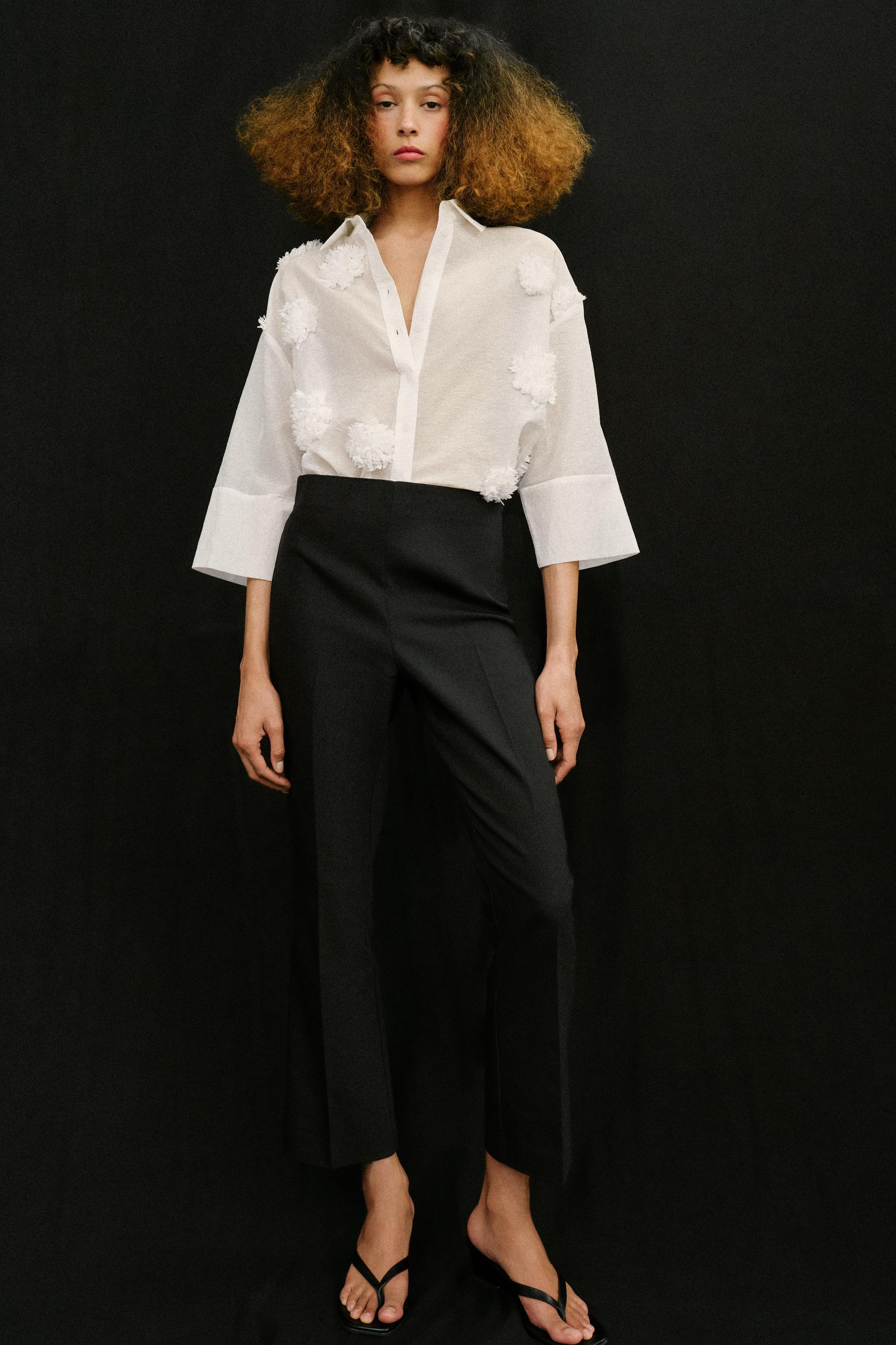 CHEMISE FLUIDE FLEURS EN RELIEF