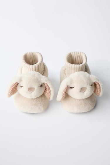 CHAUSSONS D'INTÉRIEUR LAPIN - Blanc écru de Zara - Image 3
