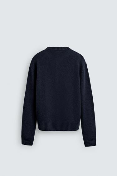 GILET LOSANGES 100% LAINE - Bleu de Zara - Image 7