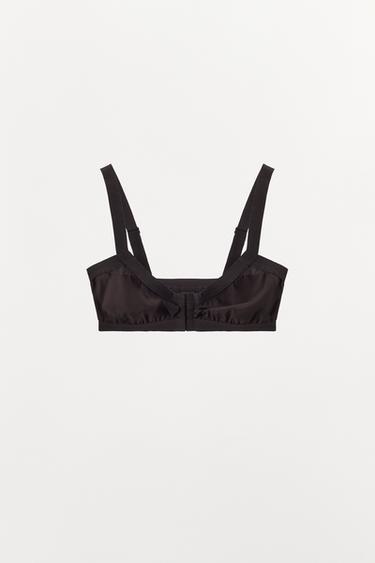 BRALETTE MEZCLA SEDA GOMAS - Marrón oscuro de Zara