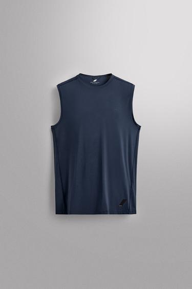TECHNICAL TANK TOP - Navy blue by Zara