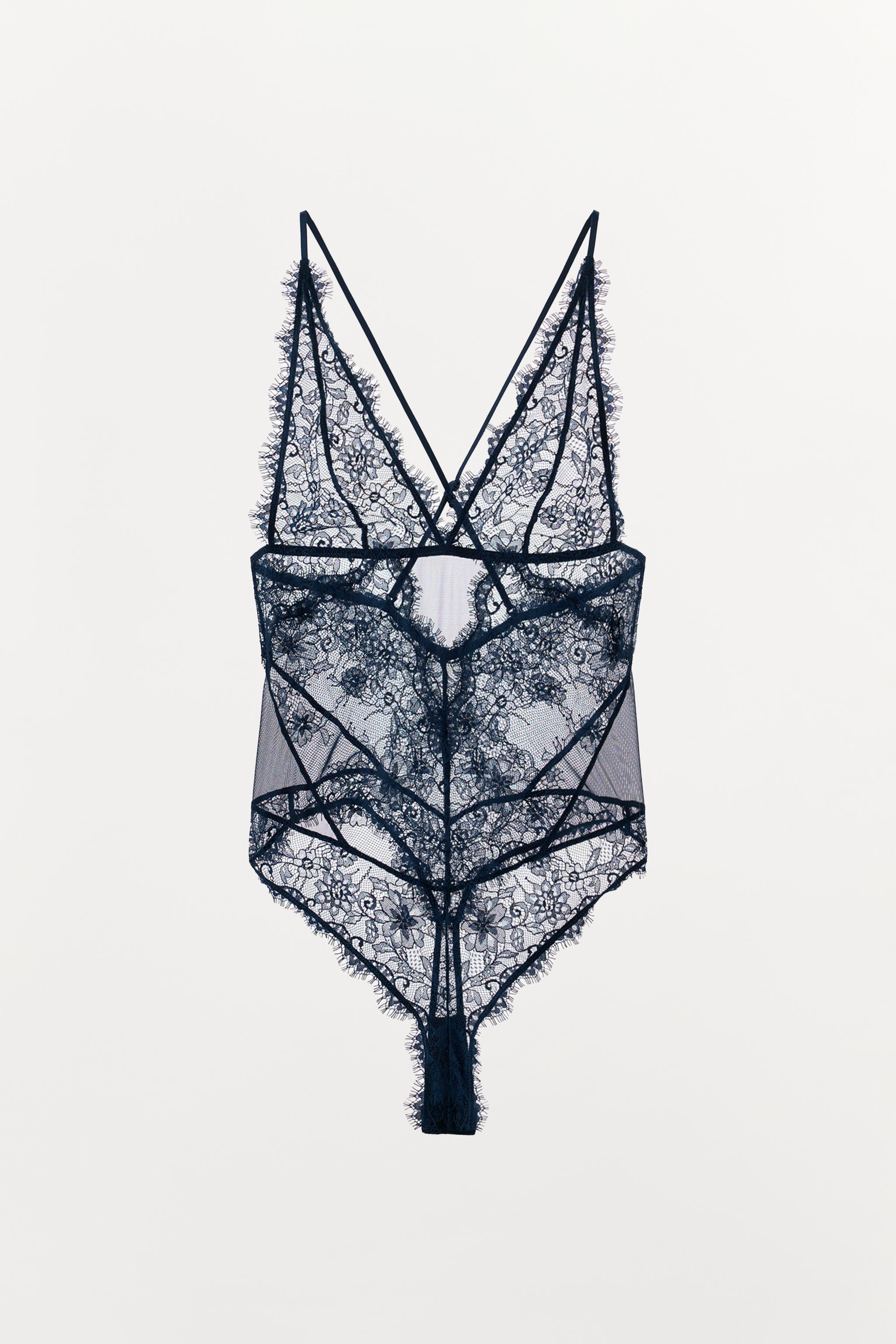 Zara FİLE DANTEL DETAYLI BODY görsel 6