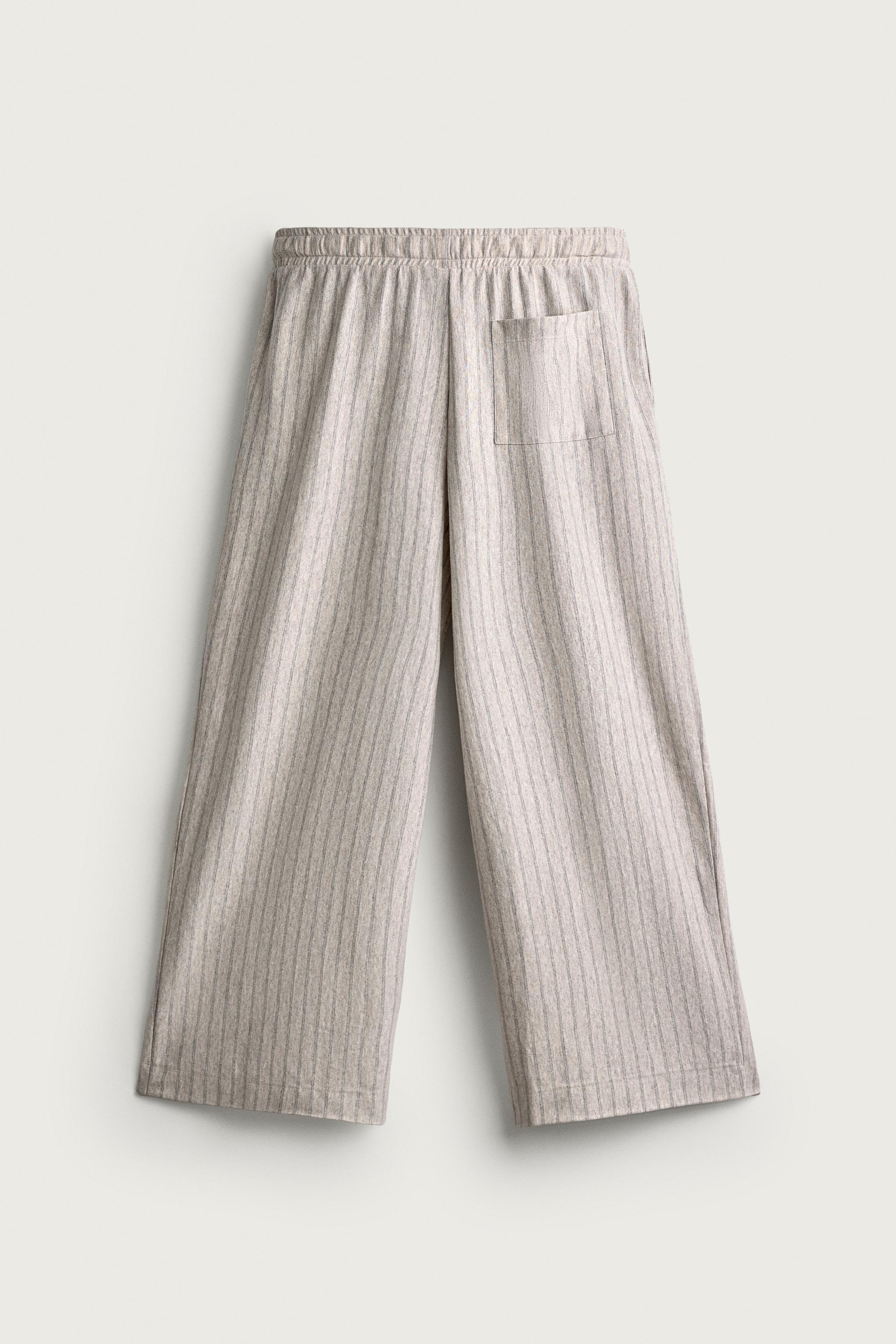 STRIPED RELAXED FIT PANTS