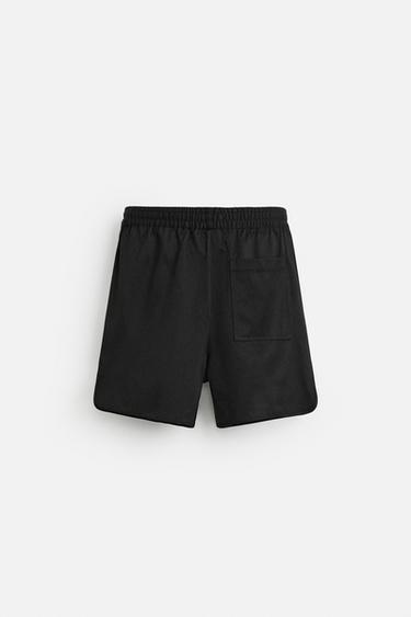 COTTON/LYOCELL BERMUDA SHORTS - Black by Zara - Image 7