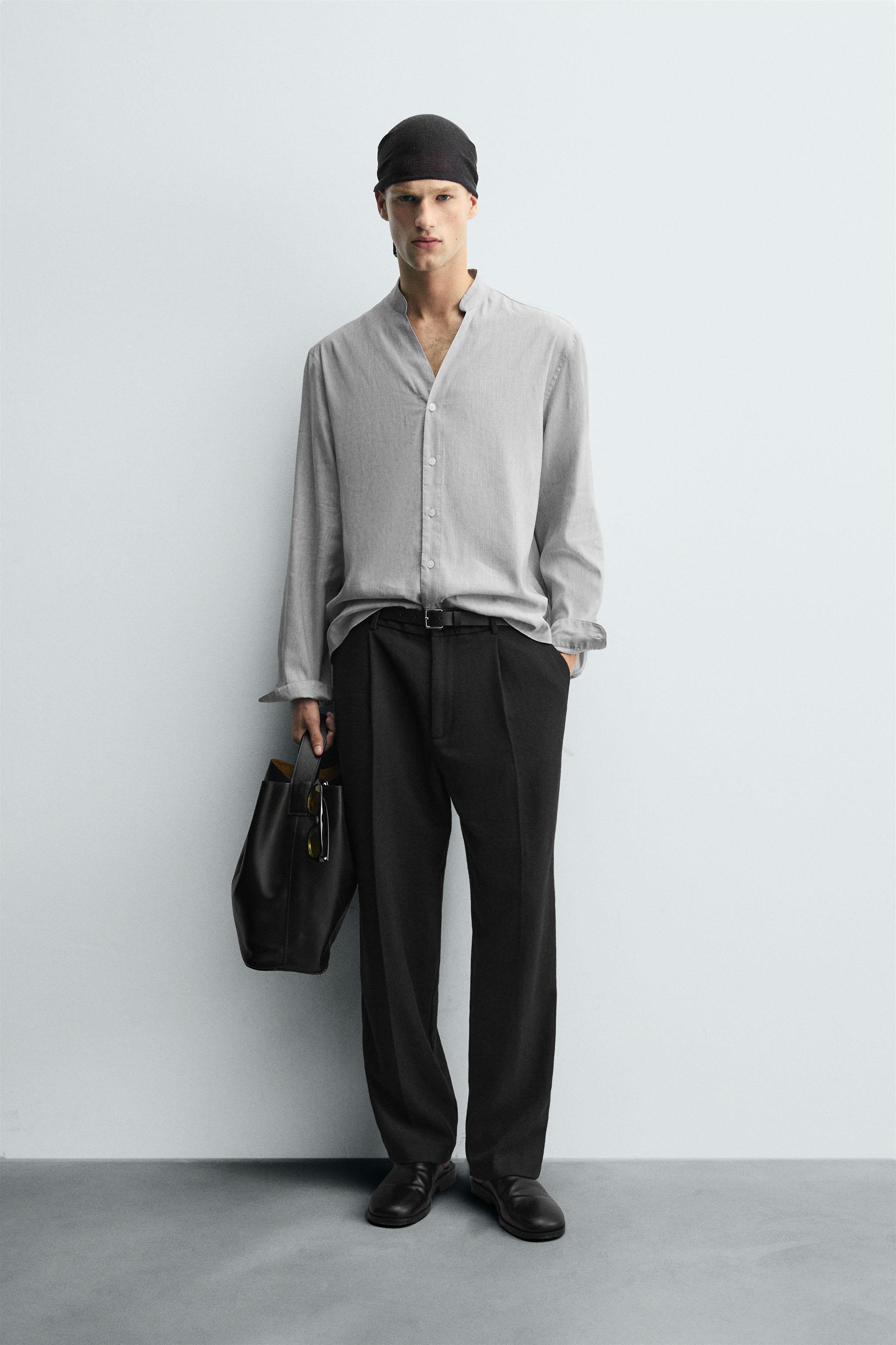 ストライプ柄シャツ - グレー/ブルー | ZARA Japan / 日本