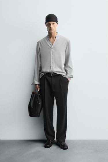 STRIPED SHIRT - Grey / Blue by Zara