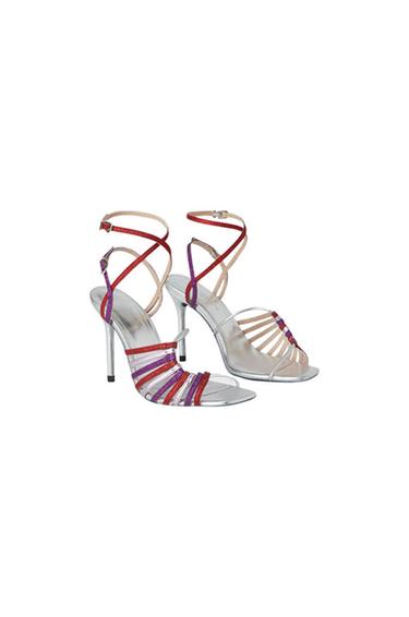 BLUE COLLECTION HIGH HEEL SANDALS GLITTERY STRAPA