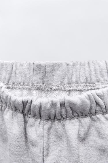 EMBROIDERED JOGGER TROUSERS - Grey marl by Zara