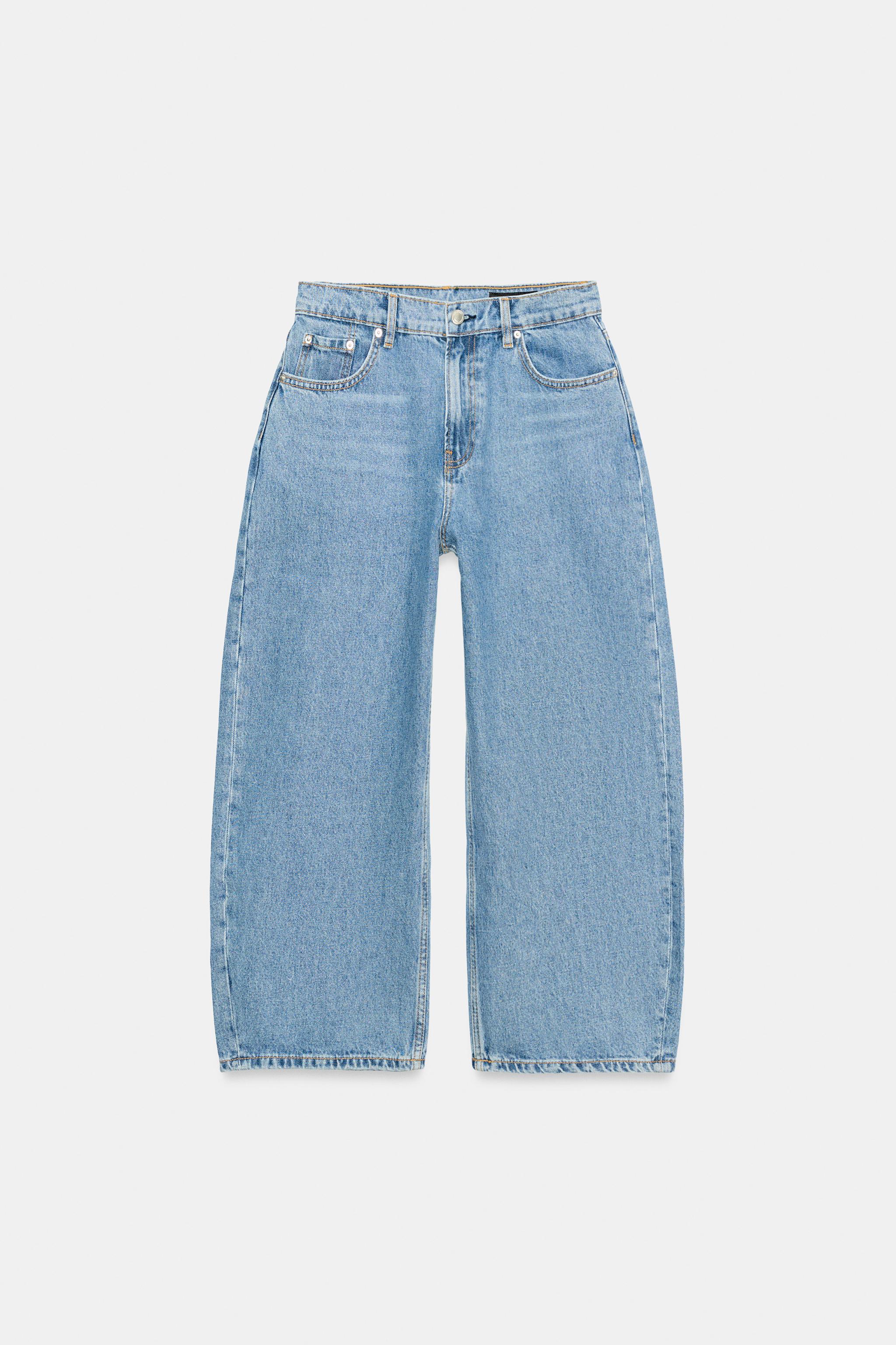 Женские джинсы Zara ZW COLLECTION MID-RISE CAPRI BALLOON JEANS — фото 6