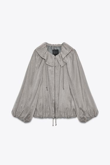FLOWY BOMBER JACKET ZW COLLECTION - Light grey by Zara