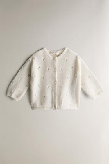 CASACO INFANTIL DE CAXEMIRA - Branco-marfim da Zara - Imagem 0