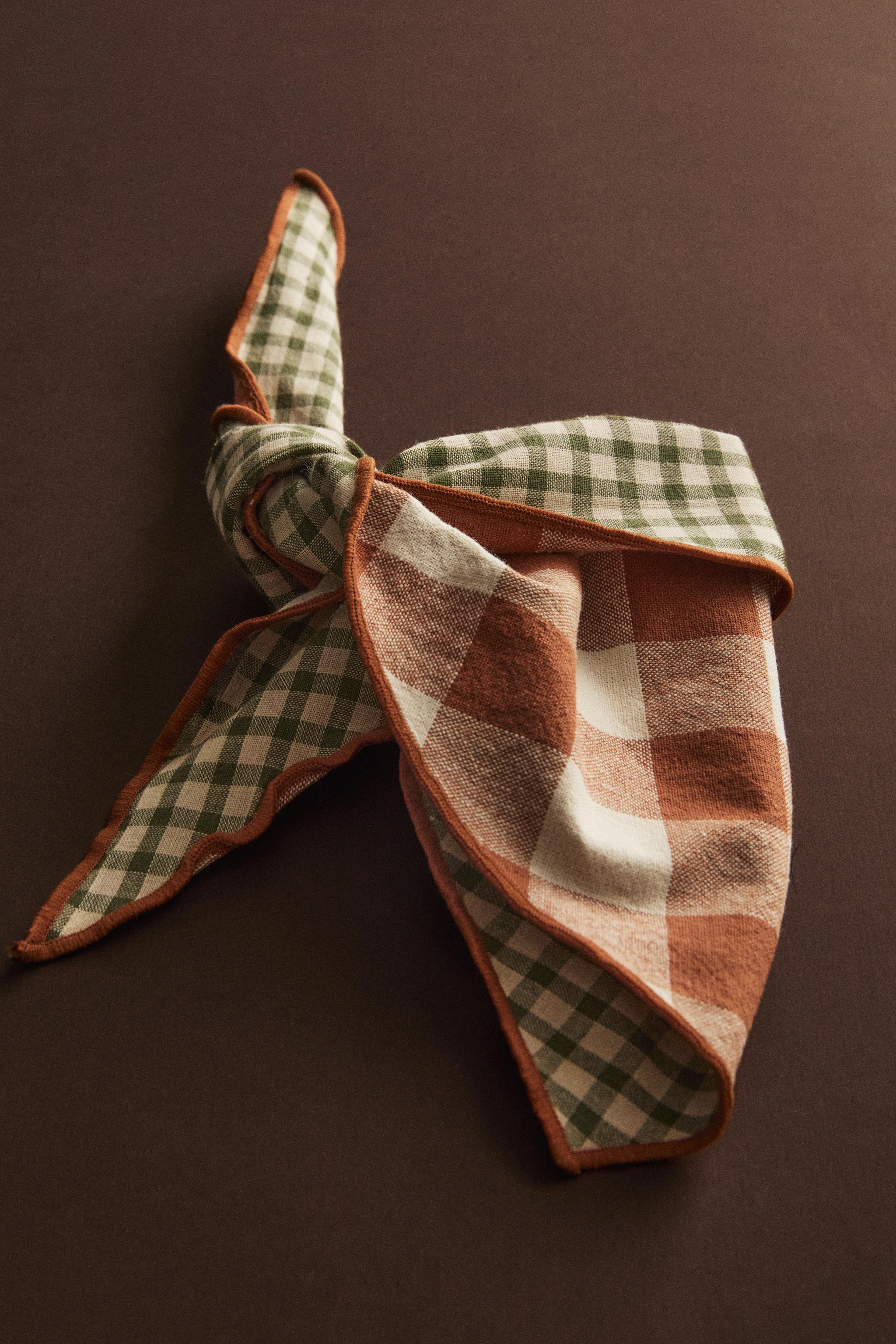 REVERSIBLE CHECK PET BANDANA