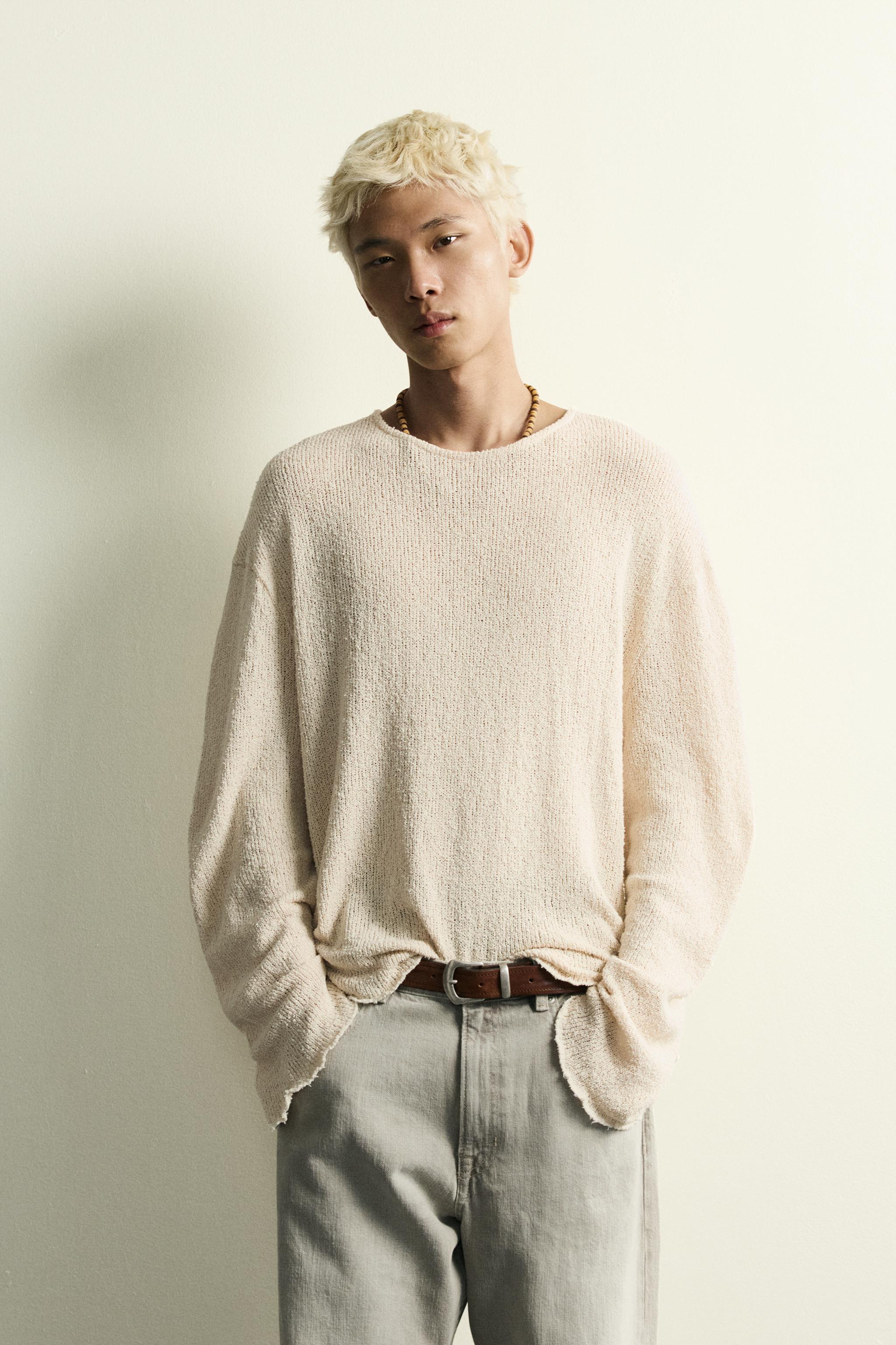WASHED PRINT KNIT T-SHIRT