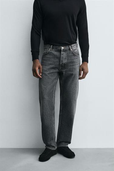JEANS STRAIGHT FIT - Grau von Zara