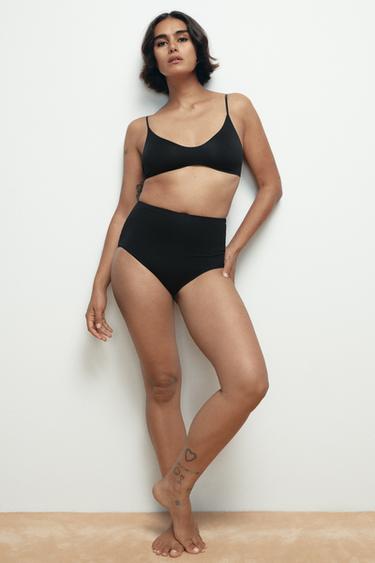 BRALETTE BRETELLES AVEC POLYAMIDE - Noir de Zara
