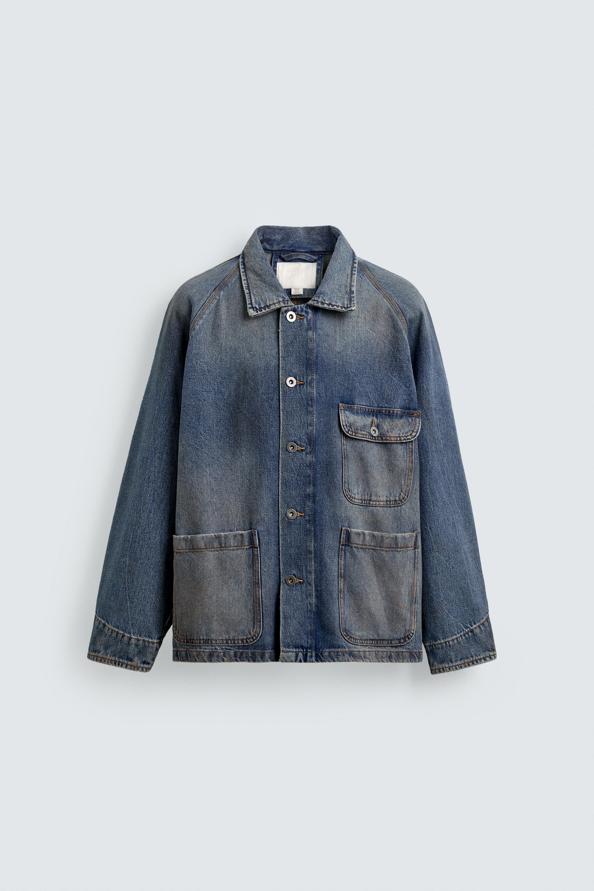 VINTAGE WASH EFFECT DENIM OVERSHIRT