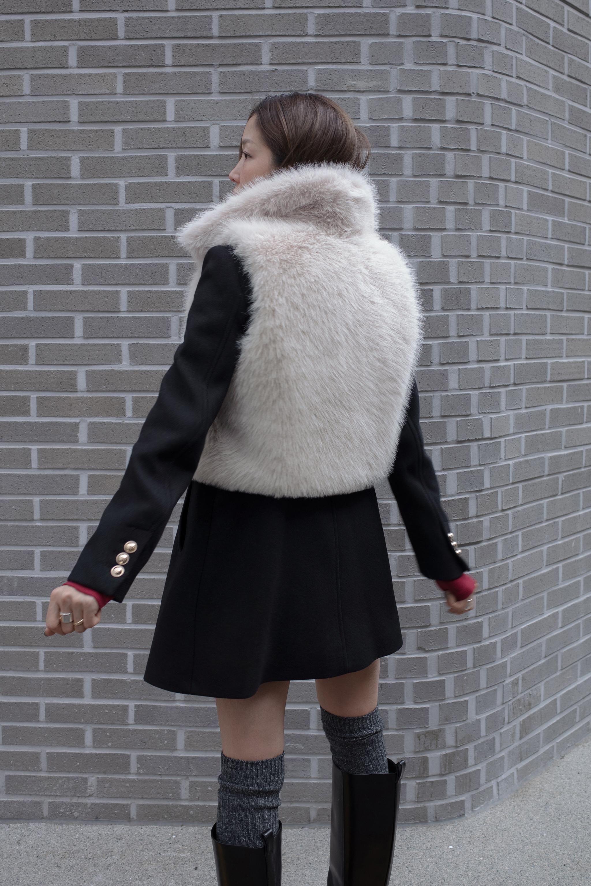 ウール ダブルブレストコート - ブラック | ZARA Japan / 日本