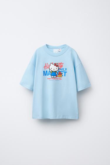 Zara HELLO KITTY © SANRIO PRINT T-SHIRT - Blue