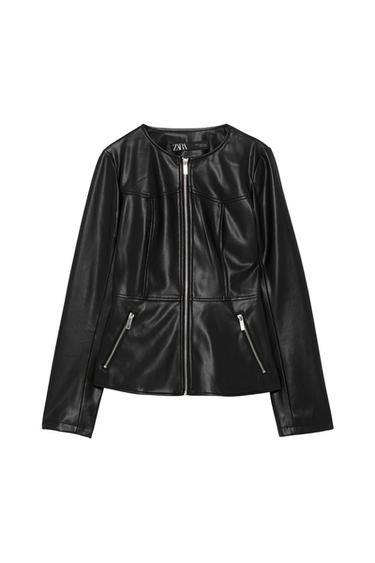 FAUX LEATHER JACKET