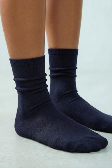 LOT DE QUATRE CHAUSSETTES LONGUES - Bleu marine de Zara