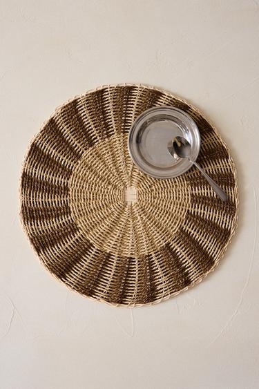 Zara Kahverengi - YUVARLAK RATTAN AMERİKAN SERVİS