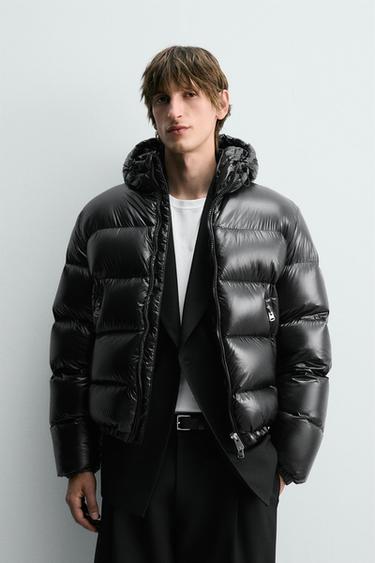 100% FEATHER WATER-REPELLENT DOWN JACKET - Black by Zara