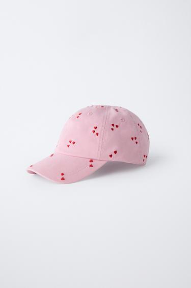 CASQUETTE CŒURS FLOCK - Rose de Zara - Image 1