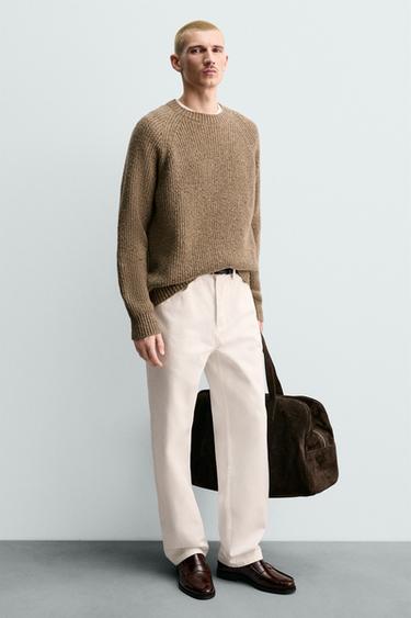 MOCASSINS EN CUIR AVEC MASQUE - Bordeaux de Zara - Image 1