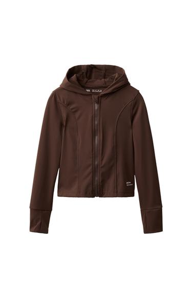 SUDADERA CREMALLERA SPORTY - Marrón de Zara