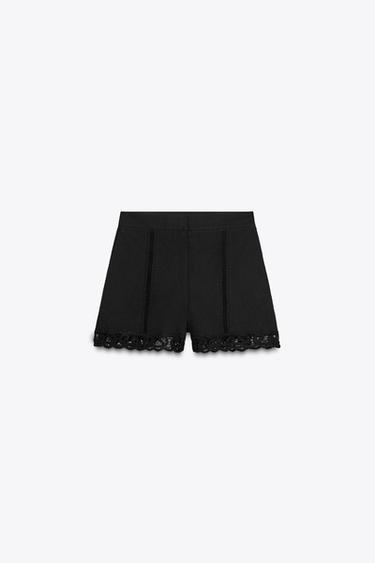 برمودا كروشيه ZW COLLECTION - أسود الخاص بـ Zara