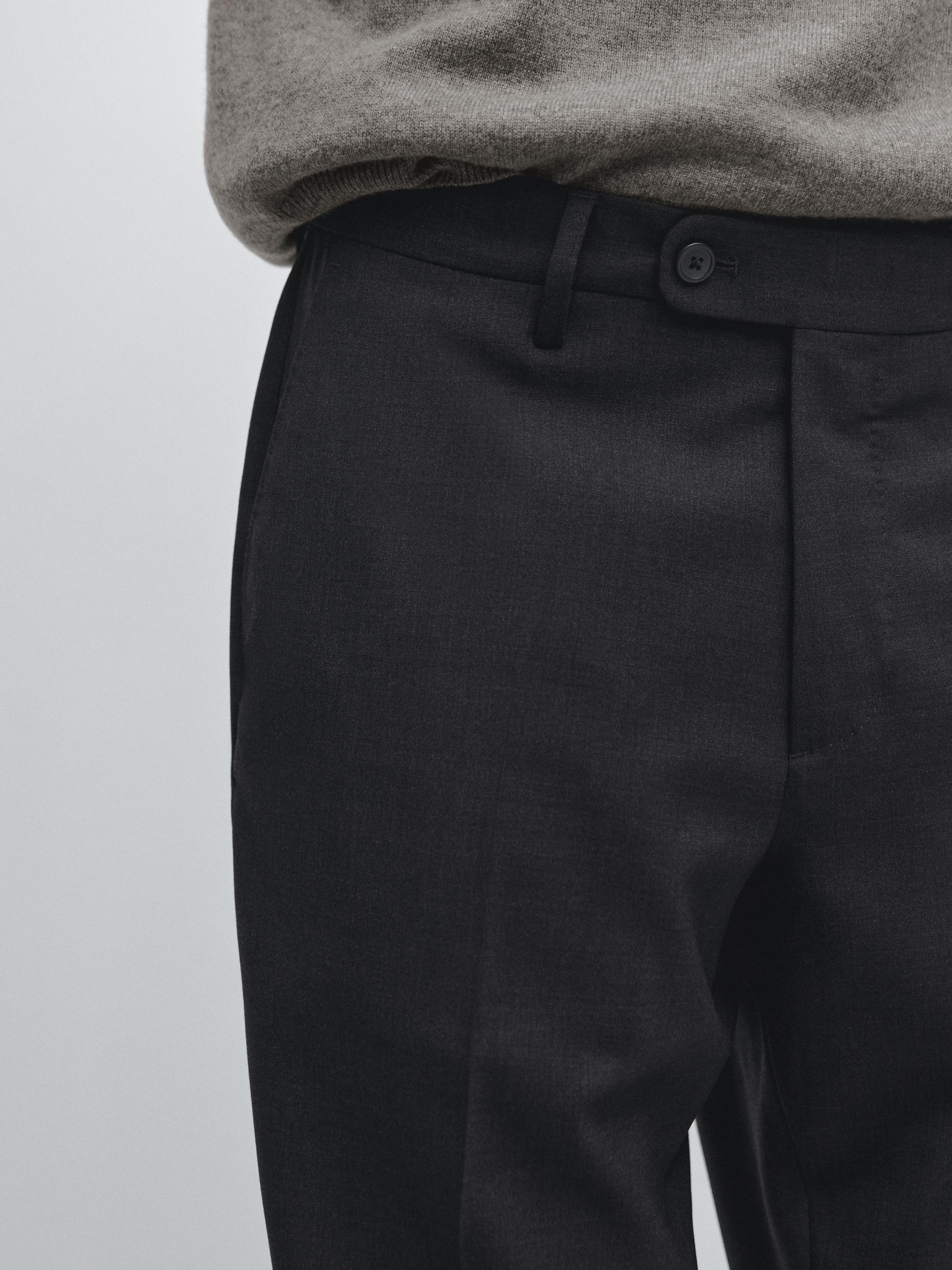 Cold wool suit trousers